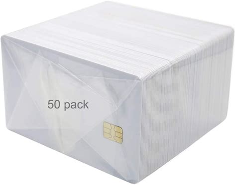 50 Pack SLE4442 Chip Cards, Blank Smart intelligent Card 